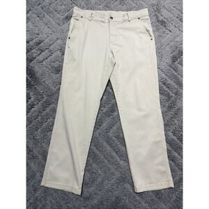 COLUMBIA MENS STRAIGHT FIT FLAT FRONT TAN KHAKI PANTS SIZE 38X30 COTTON ELASTANE